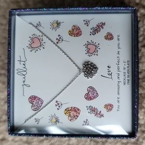 NIB Juilliet 'Love' Silver Plated Necklace, Size 18", Color Silver